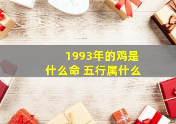 1993年的鸡是什么命 五行属什么